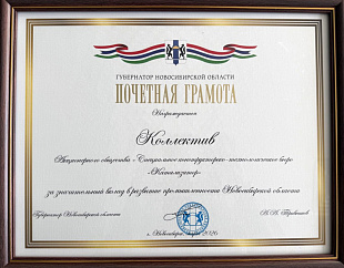 Почетная грамота коллективу